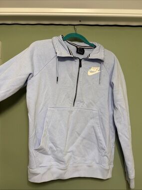 Nike Light Blue Quarter-Zip Pullover Sweatshirt